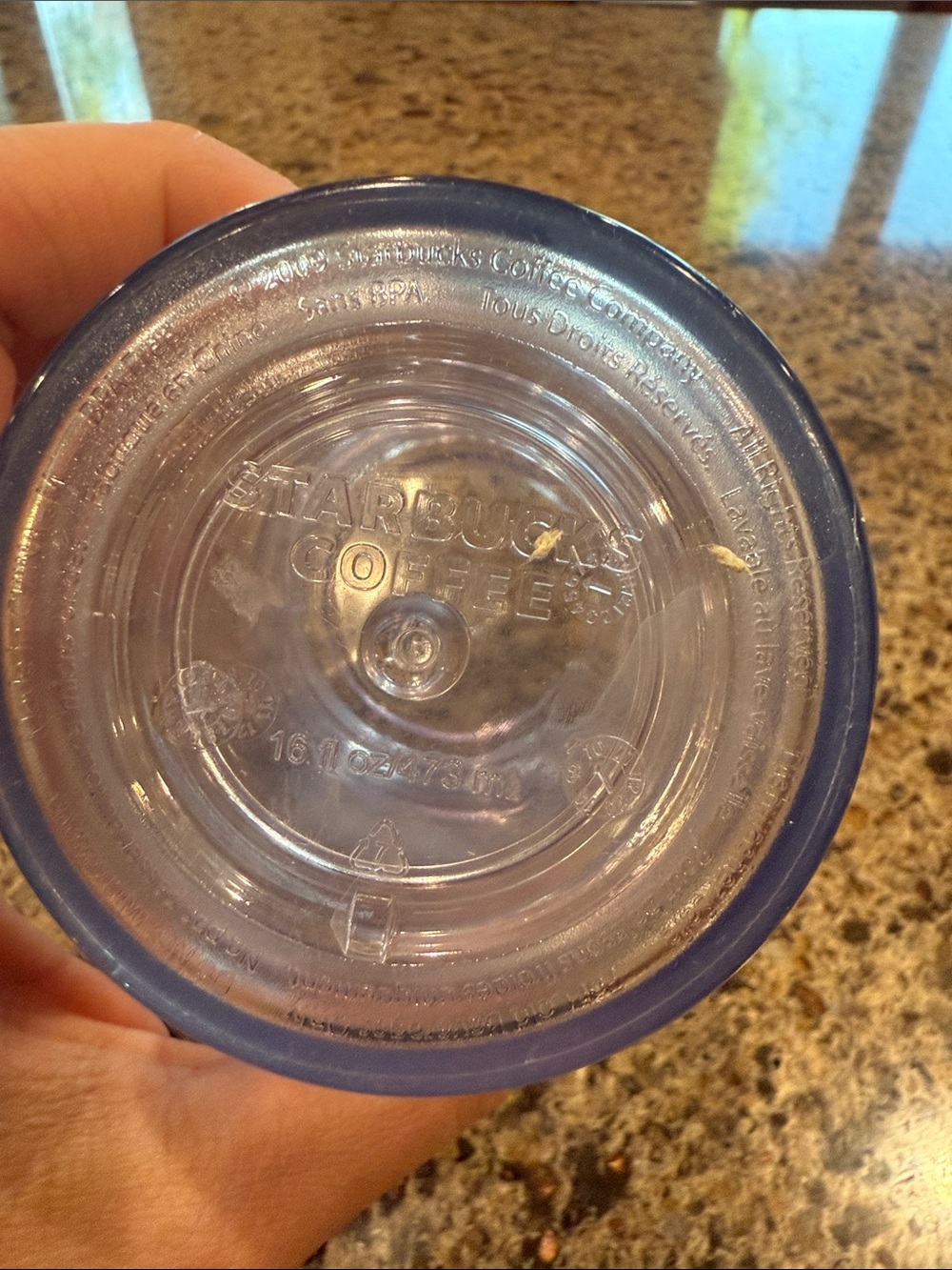 Starbucks Clear Tumbler with Green Logo and Clear Lid 18oz - Picture 3 of 3